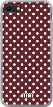 6F hoesje - geschikt voor iPhone SE (2020) - Transparant TPU Case - Burgundy Dots #ffffff