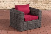 Fauteuil Mirbilli Grijs-meliert,rubinRood