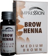 Impression Henna Wenkbrauwverf | Medium Bruin | Medium Brown | Brun Moyen | Brow Henna | Goed voor meer dan 20 behandelingen