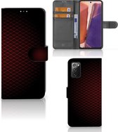 GSM Hoesje Geschikt voor Samsung Galaxy Note 20 Telefoonhoesje met foto Geruit Rood