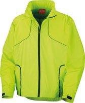 SPIRO S185X UNISEX CROSSLITE TRAIL AND TRACK JACKET - Loop- & fietsjas - Licht - Waterafstotend - Ademend - Kleur: Neon Lime - Maat XL