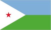 vlag Djibouti 100x150 cm. glanspolyester