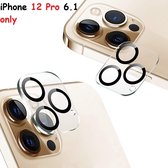 Geschikt voor iPhone 12 Pro Lens protector / Geschikt voor iPhone 12 Pro Camera Lens tempered glass - Zwart / Clear