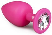 Bundle - Easytoys Anal Collection - Diamond Plug Groot - Roze met glijmiddel