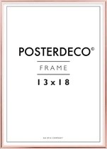 Cadre photo - Posterdeco - Métal Premium - Taille de l'image 13x18 cm - Rose