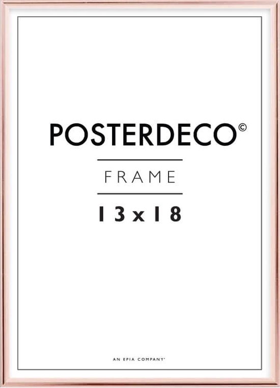 Fotolijst - Posterdeco - Premium Metaal - Fotomaat 13x18 cm - Posterlijst - Fotolijstje - Rose