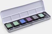 FINETEC® Parelmoer aquarelverf set Cool | 5 parelmoerkleuren + 1 Flip-Flop kleur