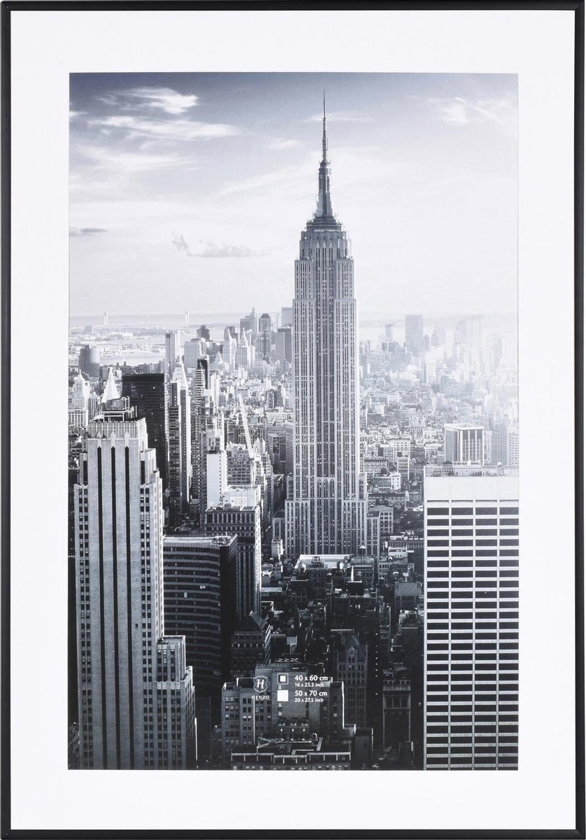 Henzo Fotolijst - Henzo - Manhattan - Fotomaat 50x70 cm - Zwart