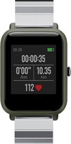 Stalen Smartwatch bandje - Geschikt voor  Xiaomi Amazfit Bip metalen bandje - zilver - Horlogeband / Polsband / Armband
