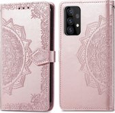 iMoshion Mandala Booktype Samsung Galaxy A72 hoesje - Rosé Goud