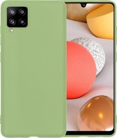 Samsung A42 Hoesje Back Cover Siliconen Case Hoes - Groen