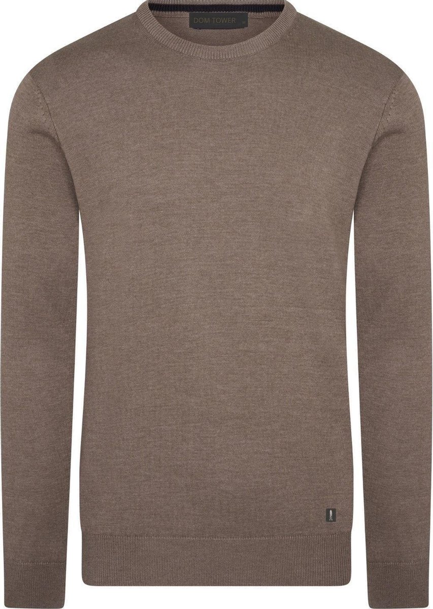 Pullover Taupe Ronde Hals Dom Tower