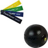 Tunturi - Fitness Set - Weerstandsbanden 4 stuks - Slam Ball 5 kg