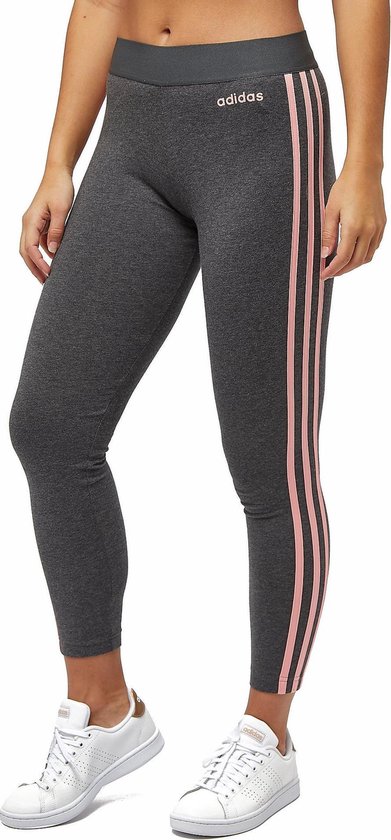 Vermeend Sophie Fahrenheit Adidas Essentials 3-Stripes Legging Grijs/Roze Dames | bol.com
