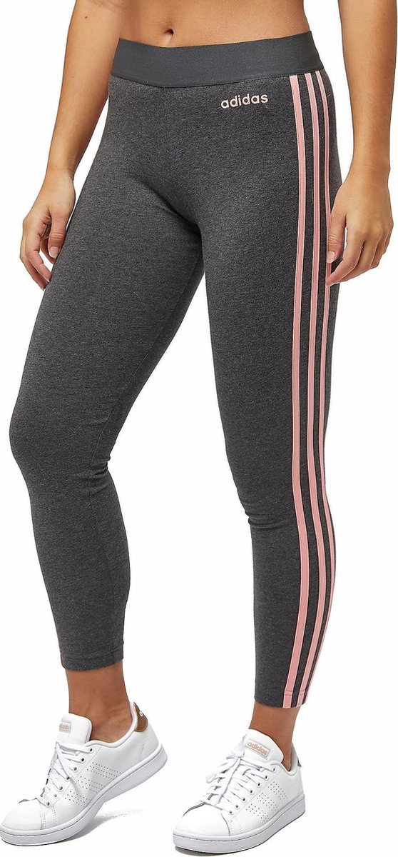 Adidas Essentials 3-Stripes Legging Grijs/Roze Dames | bol.com