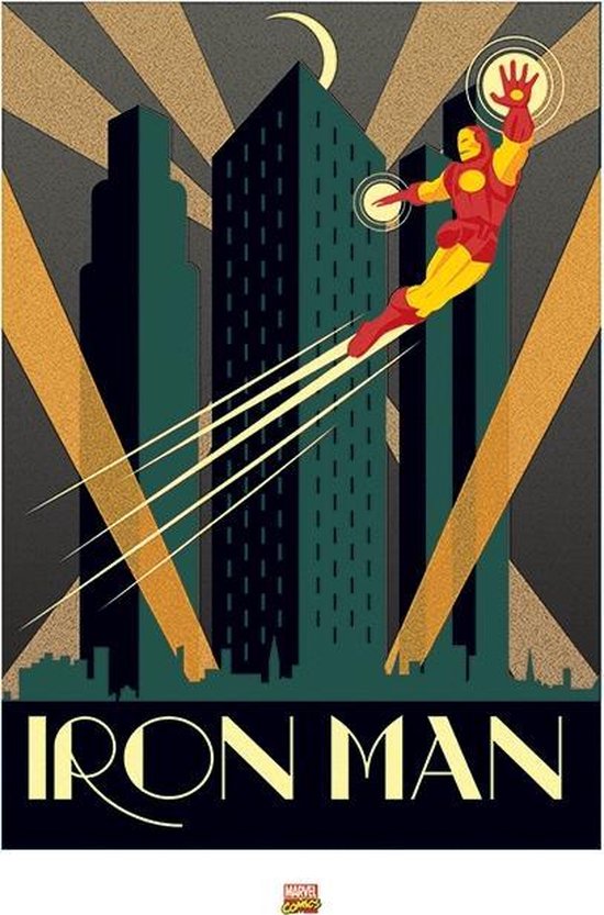 Pyramid Poster - Marvel Deco Iron Man - 80 X 60 Cm - Multicolor