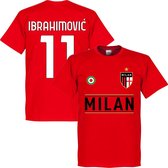 AC Milan Ibrahimovic 11 Team T-Shirt - Rood - L