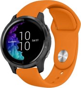 Siliconen Smartwatch bandje - Geschikt voor  Garmin Venu sport band - oranje - Horlogeband / Polsband / Armband