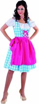 Magic Design Dirndl Dames Polyester Blauw/roze Maat Xs 3-delig