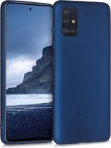 kwmobile telefoonhoesje geschikt voor Samsung Galaxy A51 - Hoesje voor smartphone - Back cover in metallic blauw