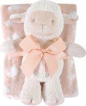 Pink Lamb Blanket/Toy Set