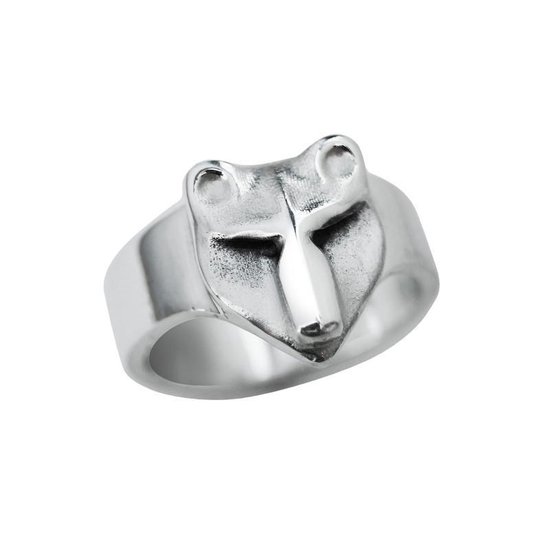 AuBor ®. Zilveren ring. De beer "Otso" - 20mm