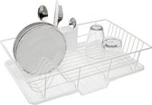 Afdruiprek voor Keukengootsteen Plastic Aluminium (30,9 x 12,5 x 48 cm)