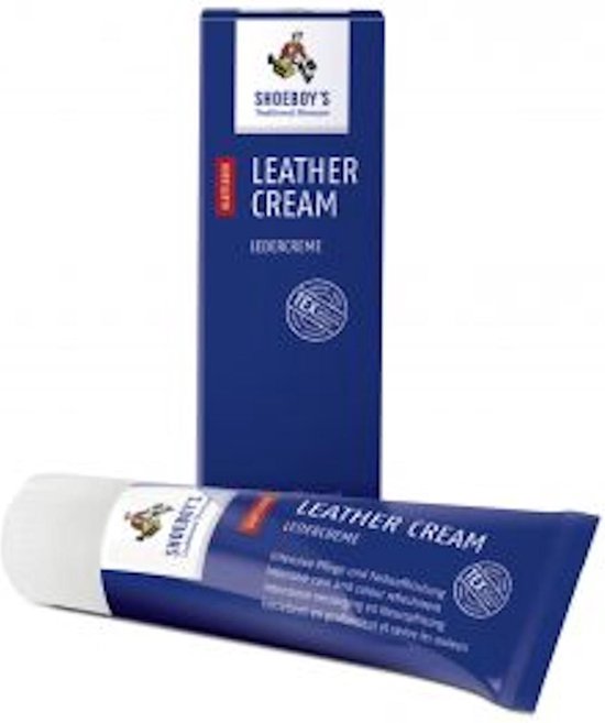 Shoeboy'S Leder creme - Verzorgende en beschermende creme voor alle soorten gladleer - 75ml - (054) Camel