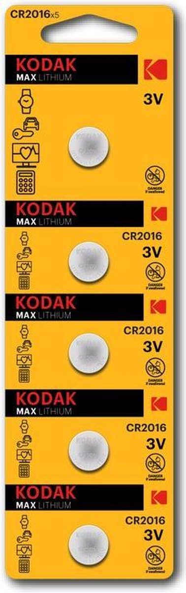 Kodak CR2016 Wegwerpbatterij Lithium-Manganese Dioxide (LiMnO2)