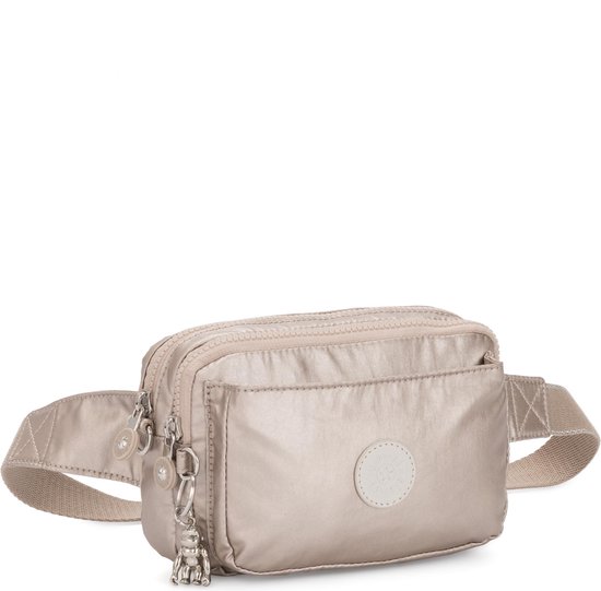 kipling Sac à épaule bandoulière Sac banane Basic Plus Abanu Multi Convertible Crossbody Metallic Glow Beige