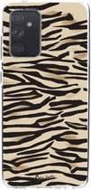 Casetastic Samsung Galaxy A52 (2021) 5G / Galaxy A52 (2021) 4G Hoesje - Softcover Hoesje met Design - Savannah Zebra Print