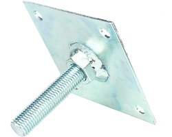 Betonpoer hoogteverstelling Verzonken plaat met draadstang | Verzinkt plaat met draadstang