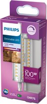 Philips R7S Staaflamp 14W Koel Wit Dimbaar 118 mm