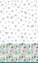 Duni Tafellaken Blossoms 138 X 220 Cm Papier Blauw/roze