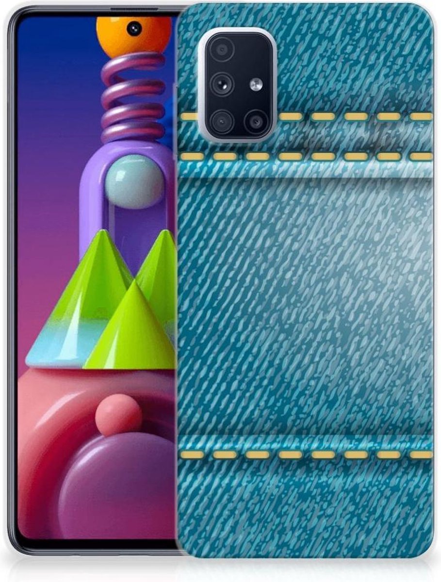 Samsung Galaxy M51 Silicone Back Cover Jeans