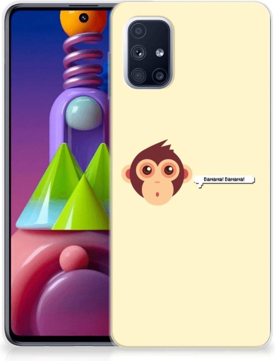 Samsung Galaxy M51 Telefoonhoesje met Naam Monkey