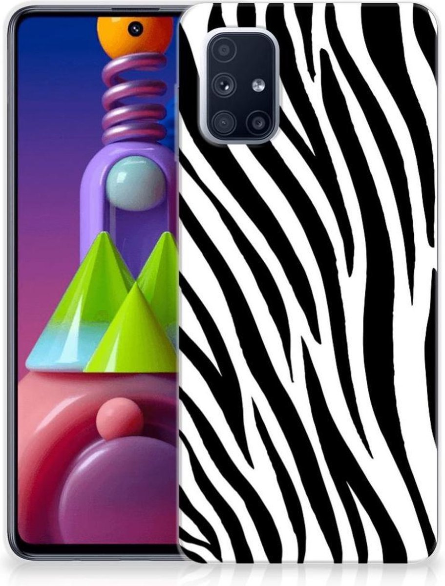 Samsung Galaxy M51 TPU Hoesje Zebra