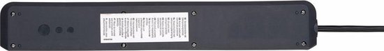 Parafoudre Brennenstuhl Eco-Line avec 6 contacts / noir - 1,5 mètre