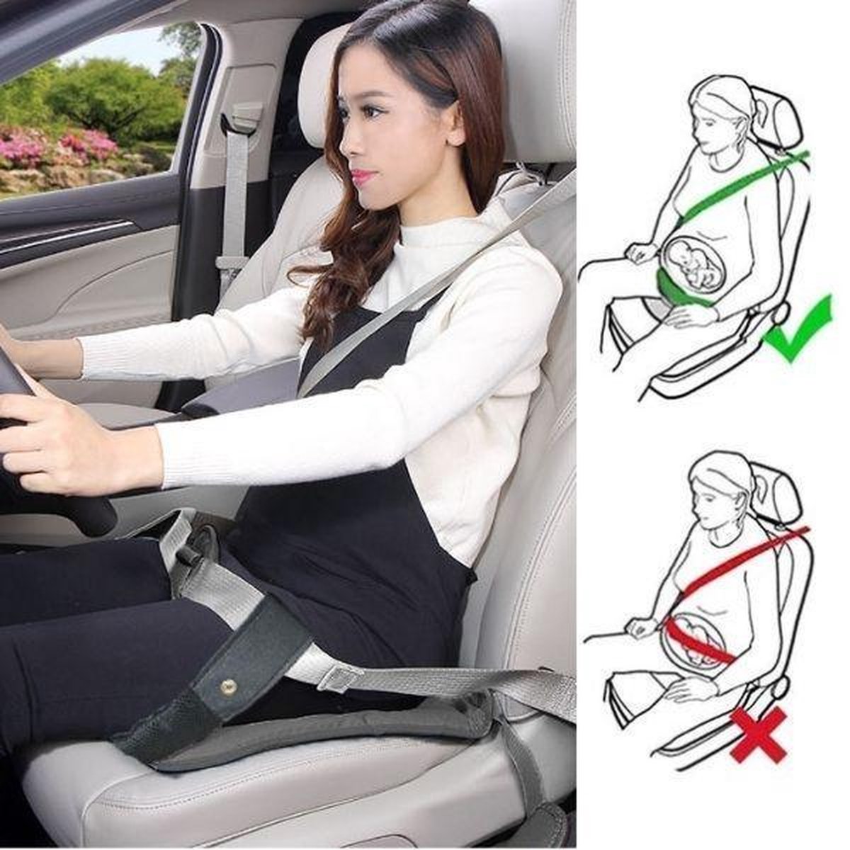 Guide ceinture de sécurité voiture grossesse