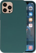 iPhone 12 Pro Hoesje Fashion Backcover Telefoonhoesje Donker Groen