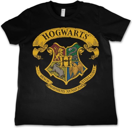 HARRY POTTER - Kinder T-Shirt Hogwarts Crest - Black (4 Jaar)