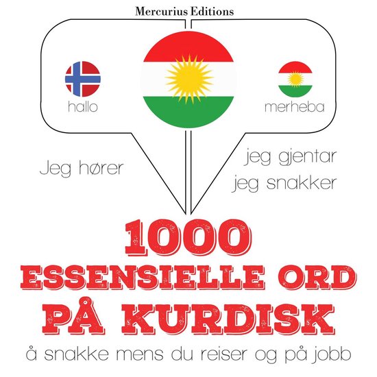 1000 essensielle ord på kurdisk - cover
