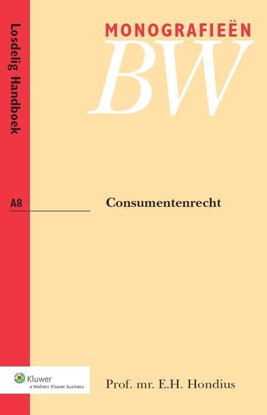 Monografieen BW A8 -   Consumentenrecht
