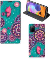 Flipcase Geschikt voor Samsung Galaxy A31 Smart Cover Cirkels en Vlinders