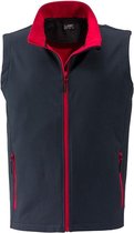 James and Nicholson Heren Promo Softshell Vest (IJzergrijs/Rood)