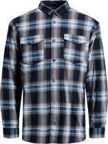 Jack & Jones - Overhemd Lange Mouw - Blauw dessin - maat M