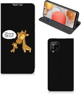 GSM Hoesje Geschikt voor Samsung Galaxy A42 Wallet Case Giraffe