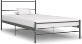 vidaXL Bedframe metaal grijs 100x200 cm