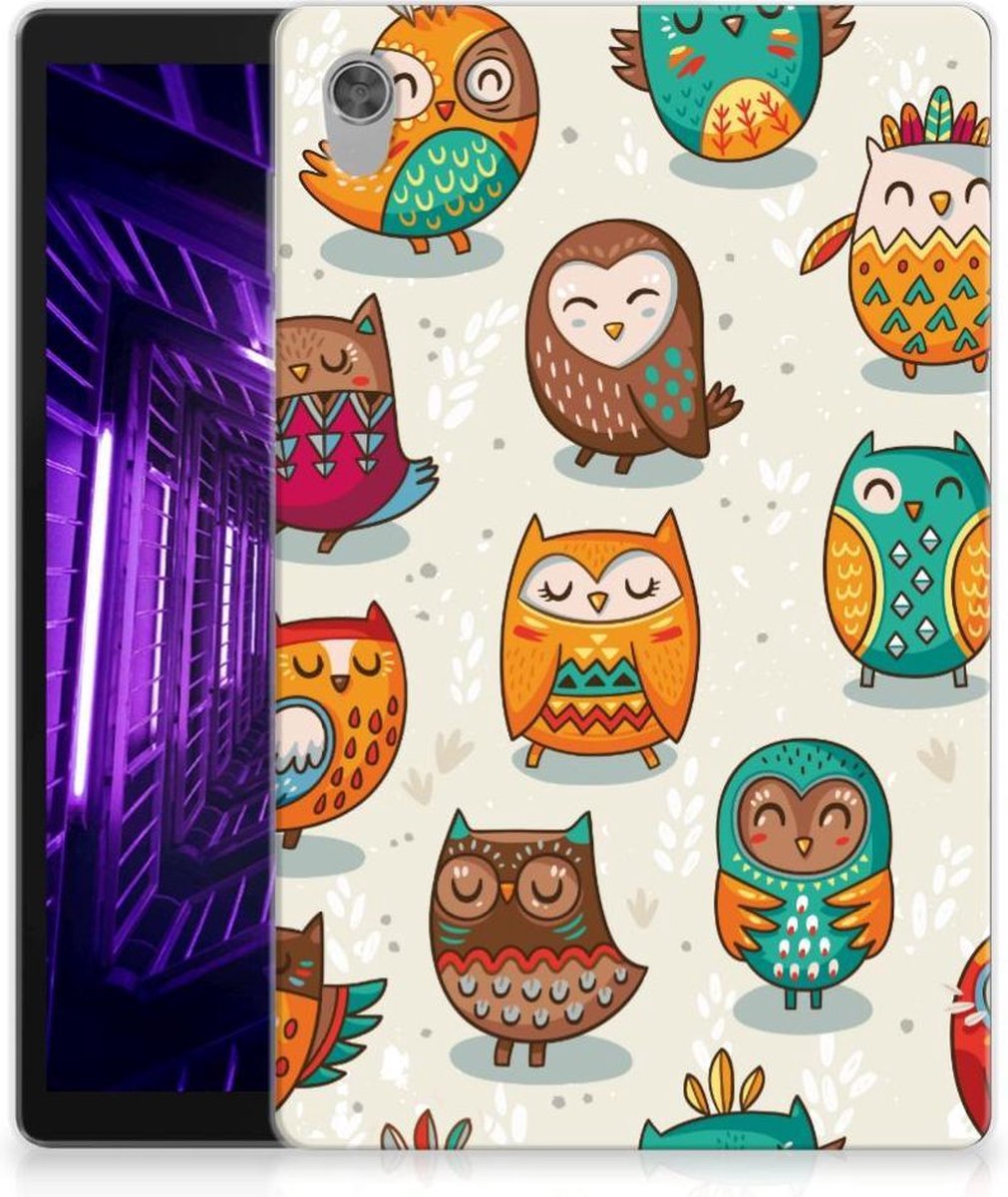 Lenovo Tab M10 HD (2de generatie) Back Case Vrolijke Uilen