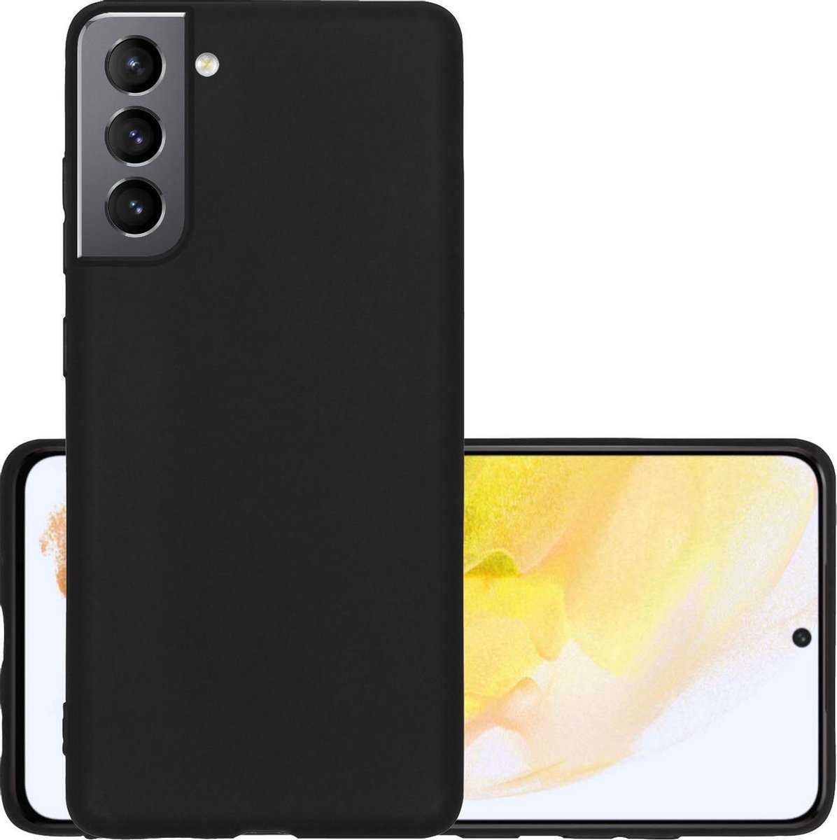 Hoesje - Geschikt voor Samsung Galaxy S21 Plus - Sterk & Shockproof - Hoes Cover - Siliconen Case - Zwart